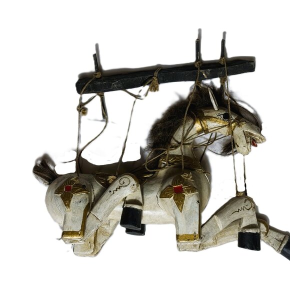 Vintage Wooden Horse Marionette String Puppet - Handmade - Picture 3 of 4